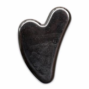 Gua sha z hematitu tvar srdce - délka cca 8 cm