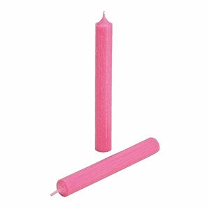 Parafínová stolní svíčka růžová 18 cm - 18 x 2 cm