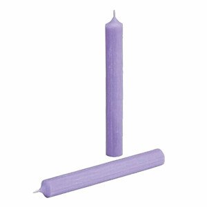 Parafínová stolní svíčka levandulově fialová 18 cm - 18 x 2 cm