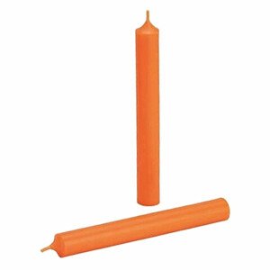 Parafínová stolní svíčka oranžová 18 cm - 18 x 2 cm