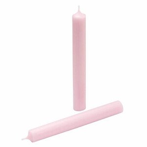 Parafínová stolní svíčka světle růžová 18 cm - 18 x 2 cm