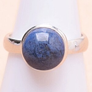 Dumortierit prsten stříbro Ag 925 33095 - 56 mm (US 7,5), 4,2 g