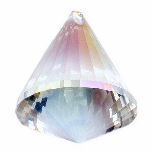 Kužel Feng Shui broušený křišťál duhově metalizovaný Bright pearl - 53 mm