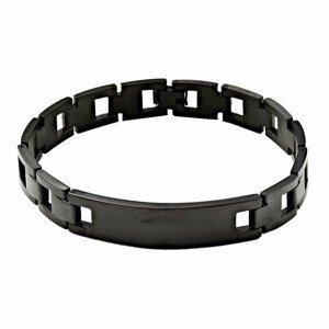 Náramek Watch band styl nerezová ocel černá barva 21,5 cm - obvod cca 21,5 cm