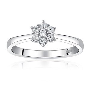 Zásnubní stříbrný prsten FLORINA s Brilliance Zirconia velikost obvod 62 mm