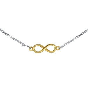 Stříbrný/pozlacený náhrdelník s přívěskem Infinity Jeppi