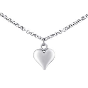 Stříbrný náhrdelník srdce