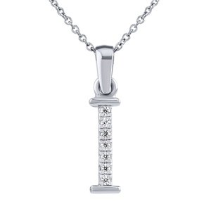 Stříbrný náhrdelník s přívěskem písmene I s Brilliance Zirconia