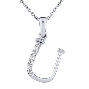 Stříbrný náhrdelník s přívěskem písmene U s Brilliance Zirconia