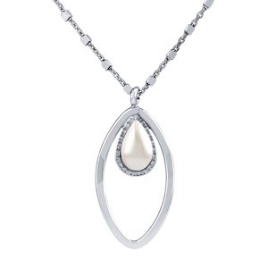 Stříbrný náhrdelník Moana s přívěskem s pravou perlou