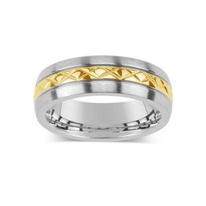 Snubní ocelový prsten pro muže a ženy KMR10006 velikost obvod 73 mm