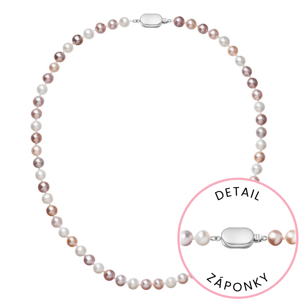 Perlový náhrdelník z říčních perel se zapínáním z bílého 14 karátového zlata 822004.3/9269B multi,Perlový náhrdelník z říčních perel se zapínáním z bí