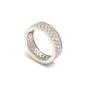 Zlatý dámský prsten DIAMANTE white